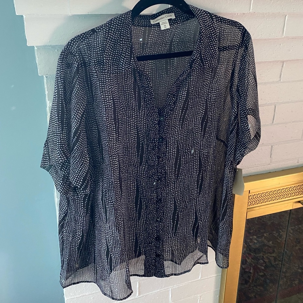 NWT Sz 3X Coldwater Creek Sheer Top